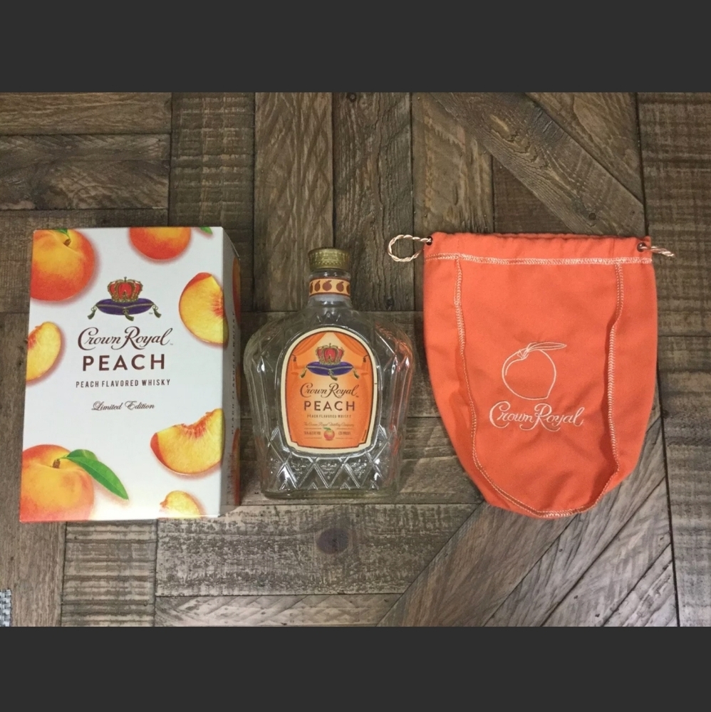 Crown Royal Peach Empty Bottle, Bag & Box 750 ml LIMITED EDITION